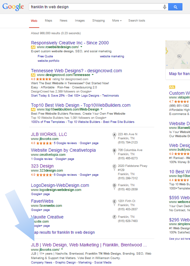 google JLb Web Design is Best