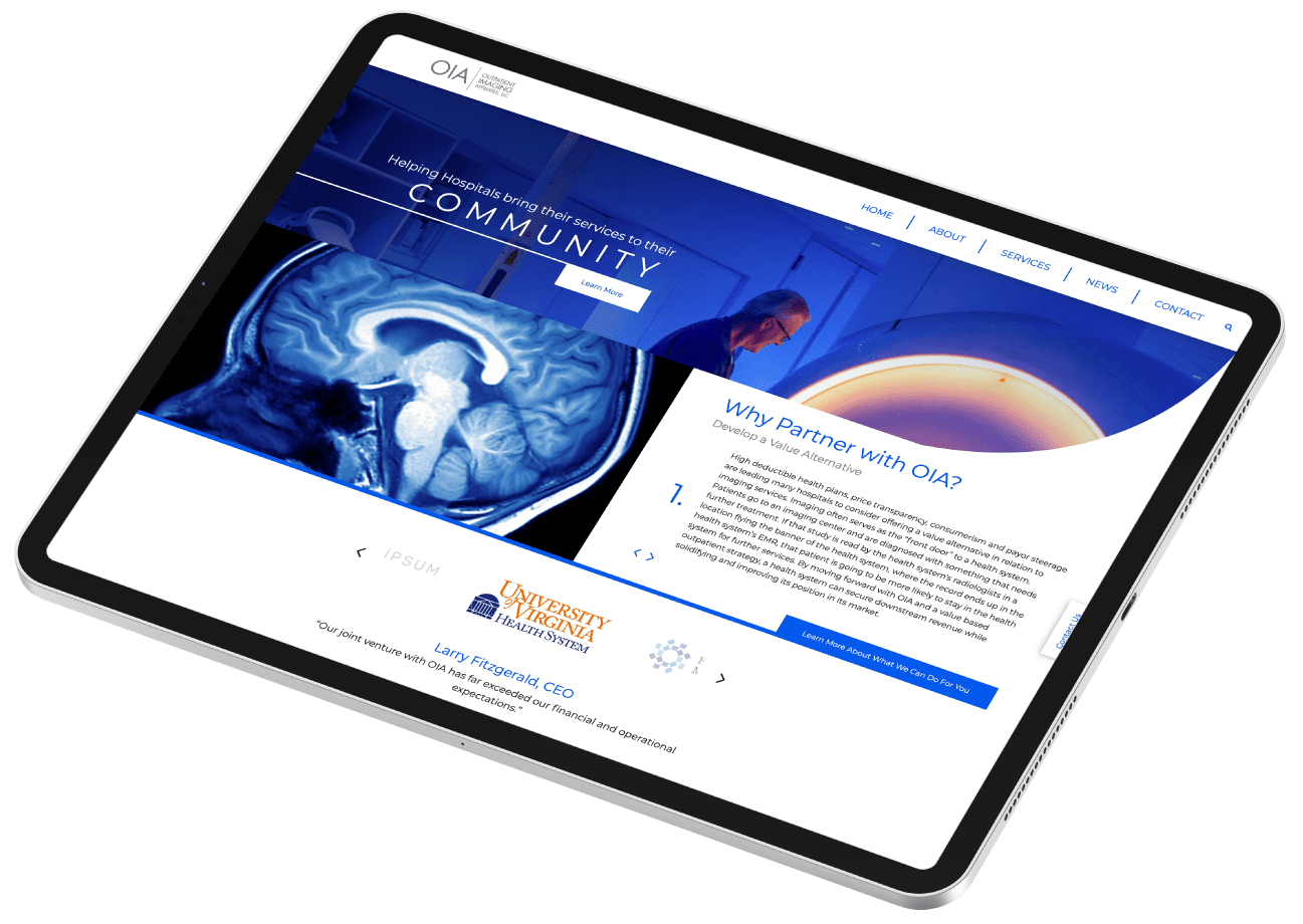 tablet example of a website design in nashville tn