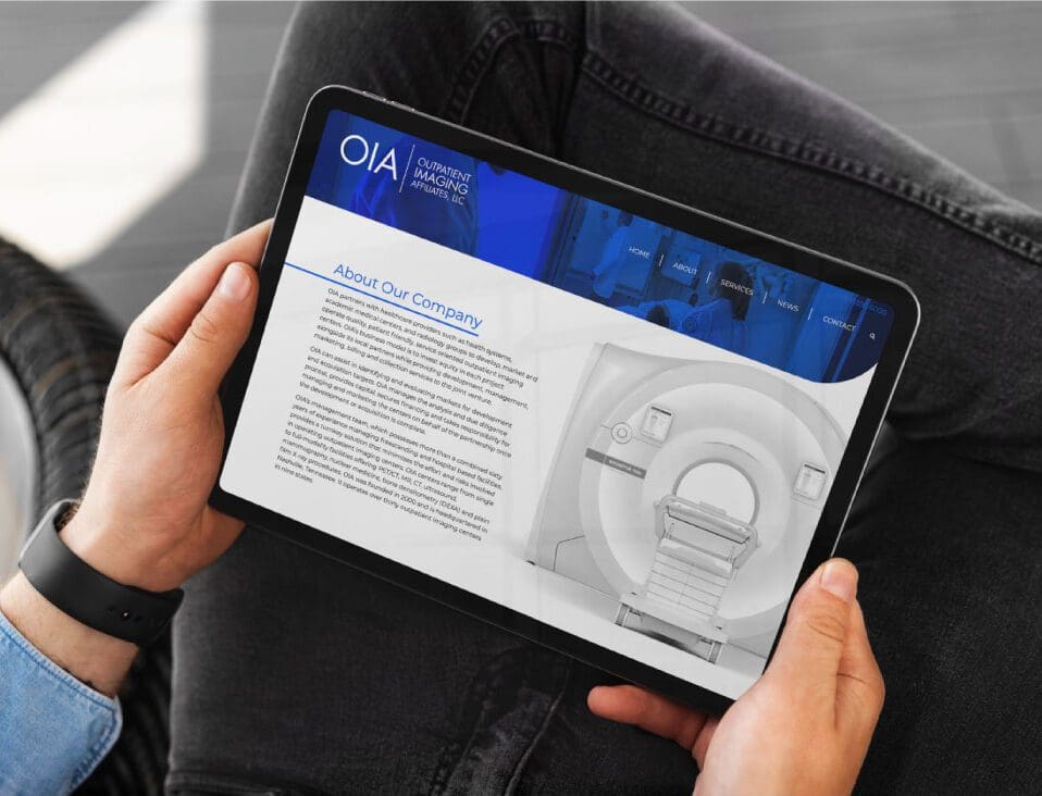 tablet example of a website design in nashville tn