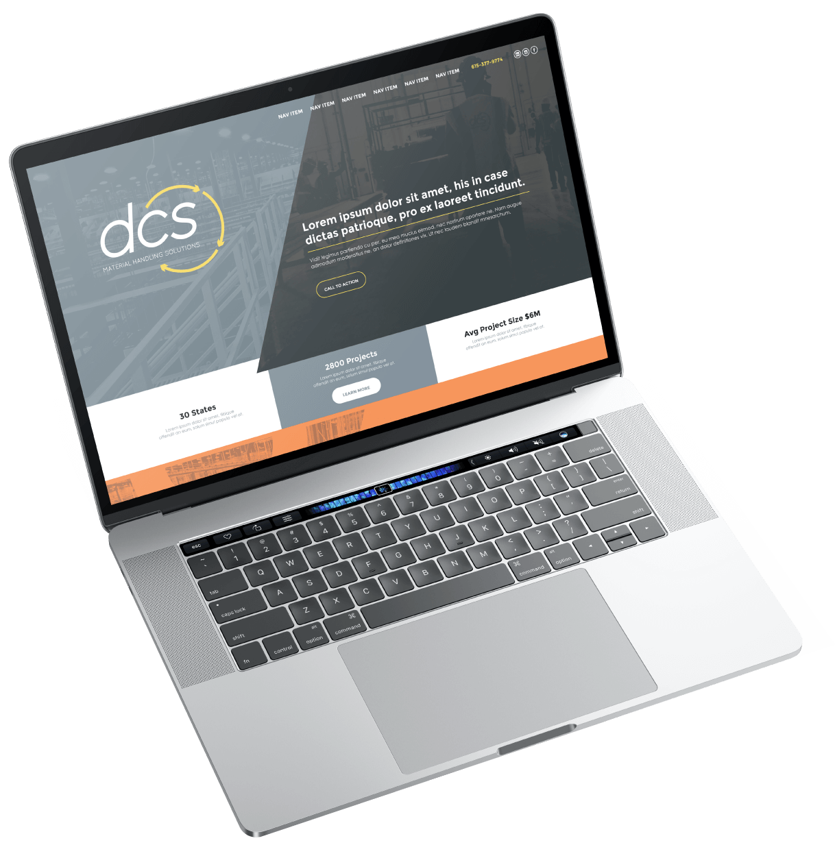 digital marketing design example on a macbook pro