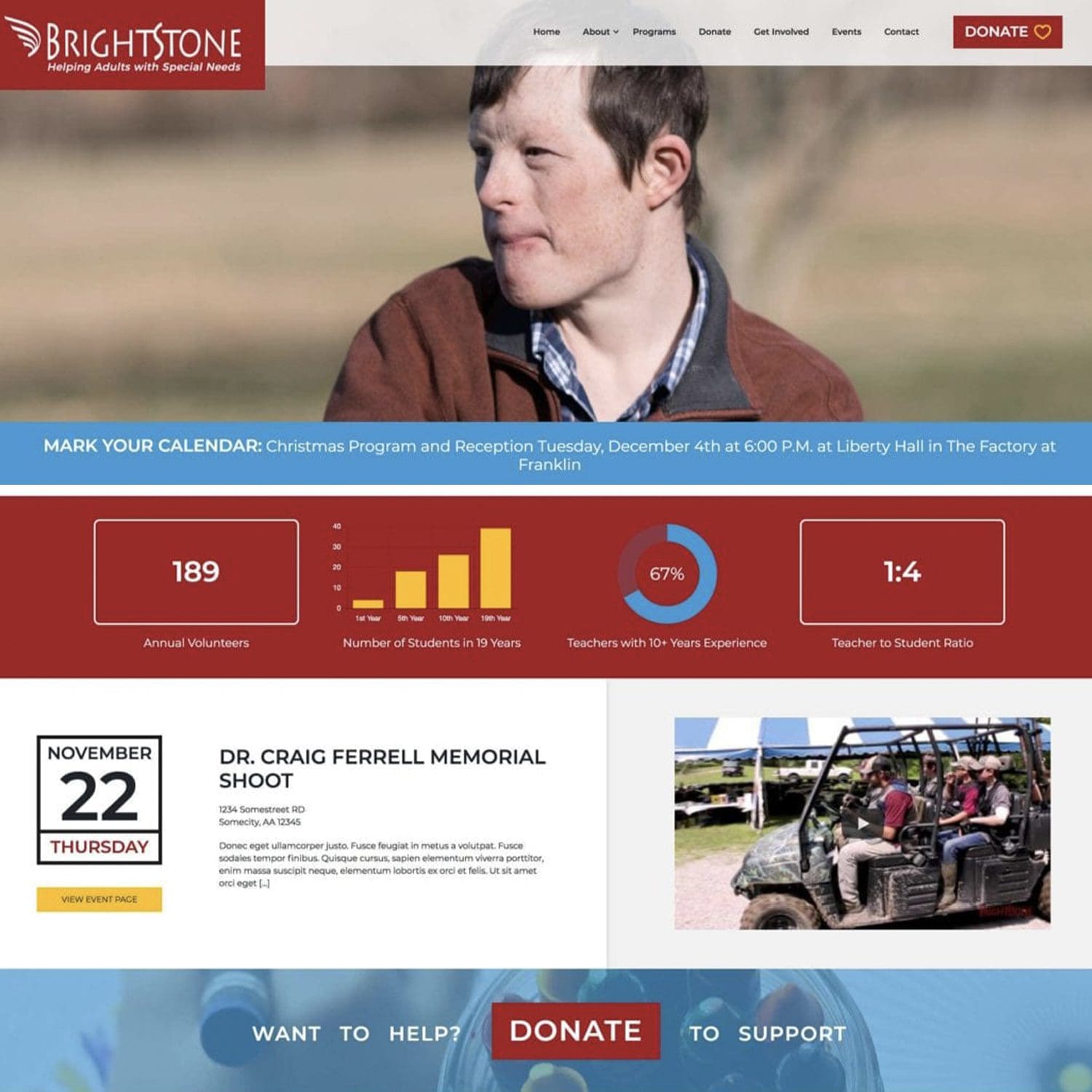 brightstone special needs non profit website - JLB, Best Web Design and Web Development Company in Nashville, Brentwood, and Franklin