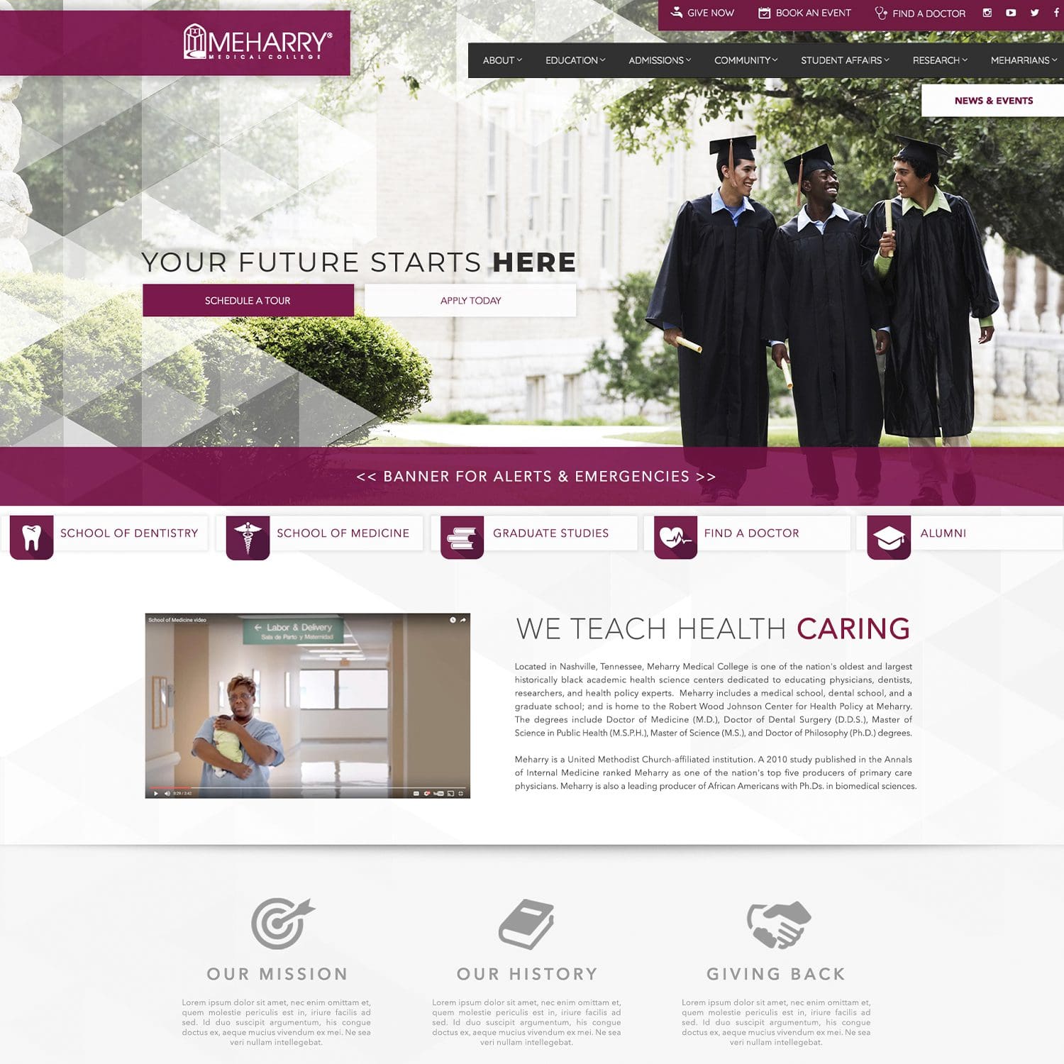 medical healthcare college educational website - JLB, Best Web Design and Web Development Company in Nashville, Brentwood, and Franklin