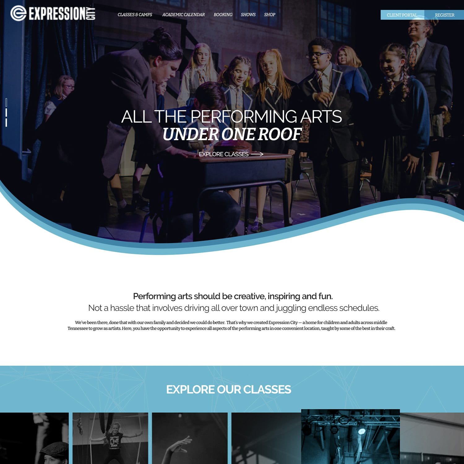 performing arts website - JLB, Best Web Design and Web Development Company in Nashville, Brentwood, and Franklin