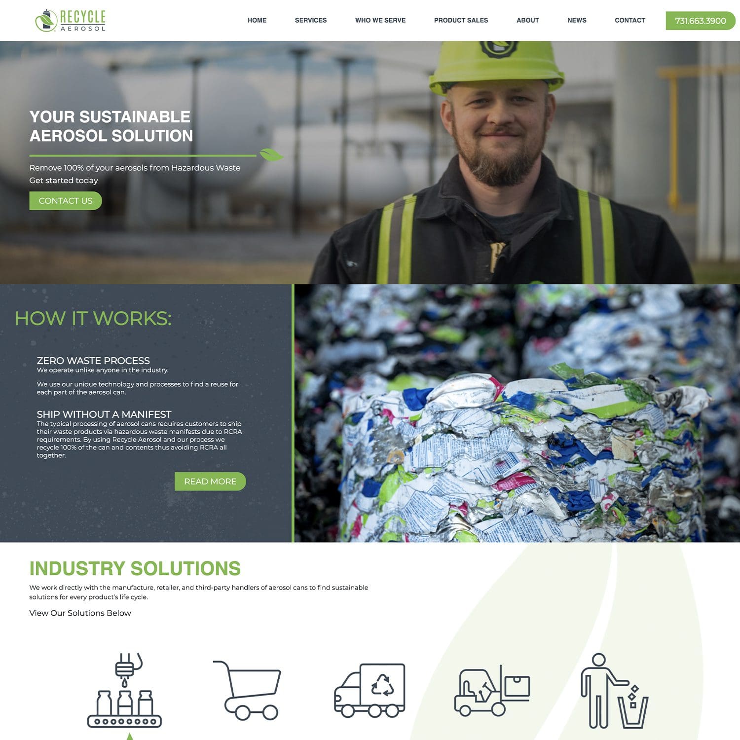 recycling website - JLB, Best Web Design and Web Development Company in Nashville, Brentwood, and Franklin