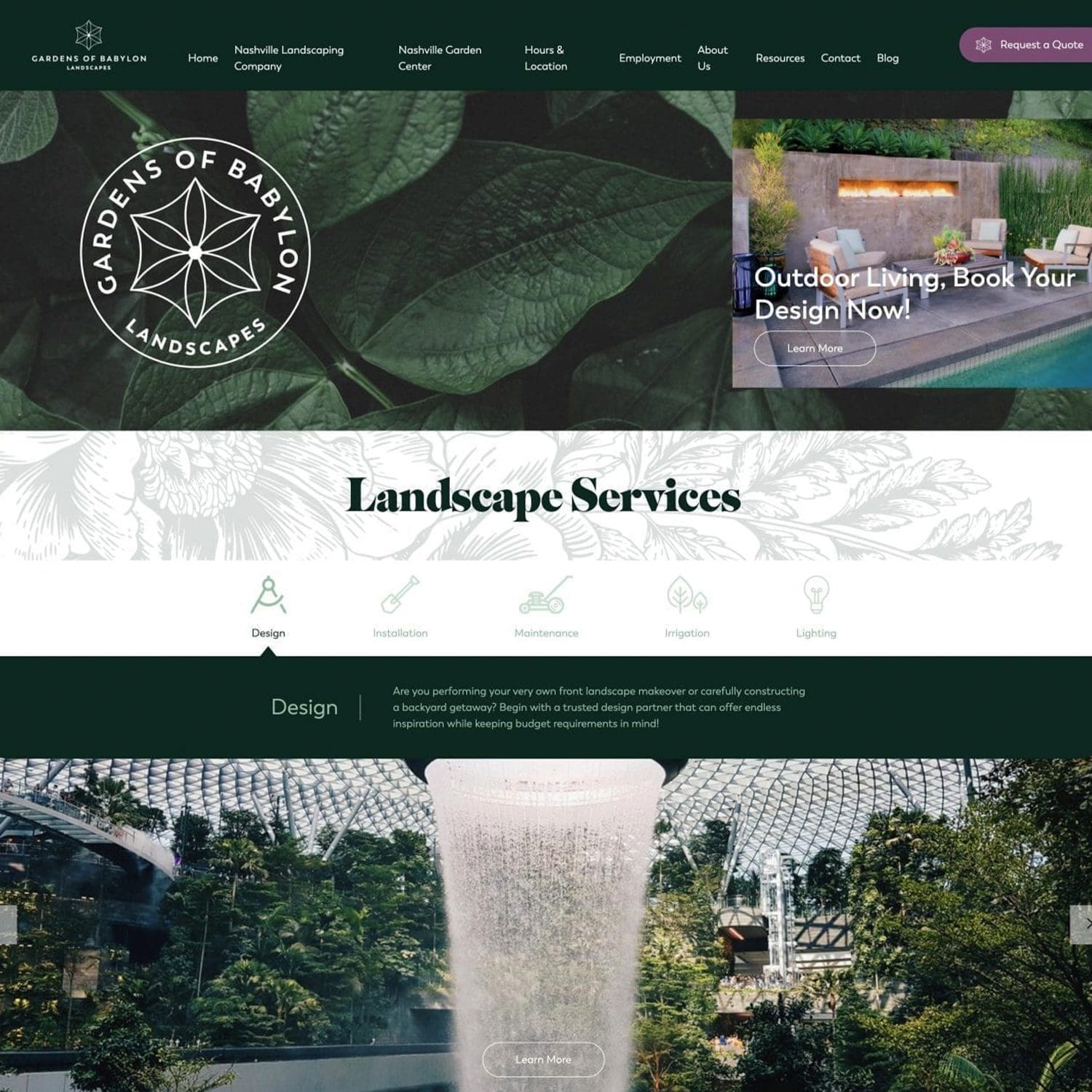 landscaping service website - JLB, Best Web Design and Web Development Company in Nashville, Brentwood, and Franklin