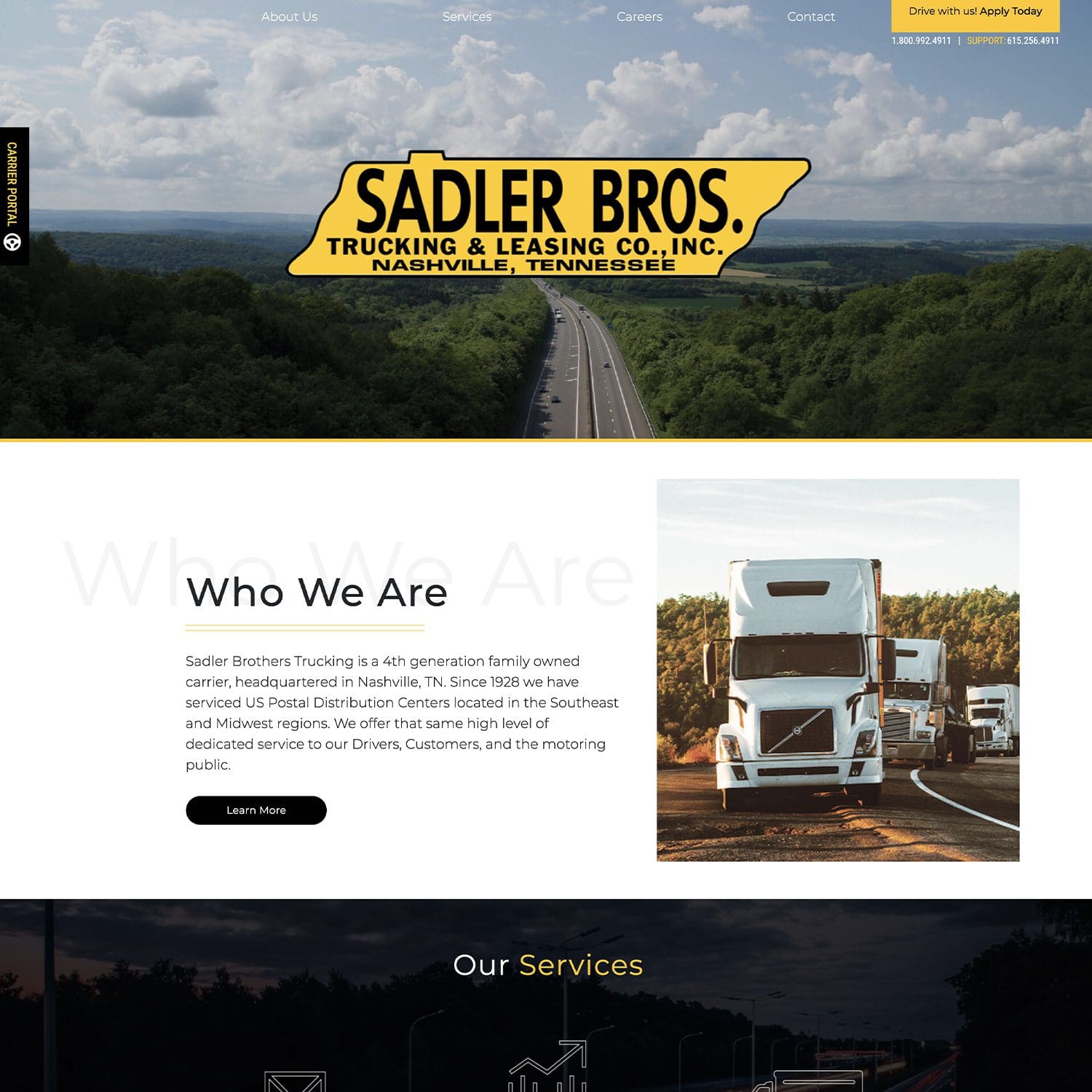 trucking and leasing company website - JLB, Best Web Design and Web Development Company in Nashville, Brentwood, and Franklin