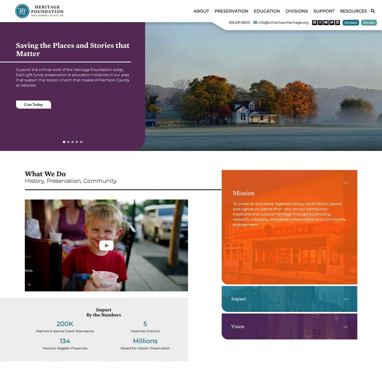 foundational non-profit website - JLB, Best Web Design and Web Development Company in Nashville, Brentwood, and Franklin