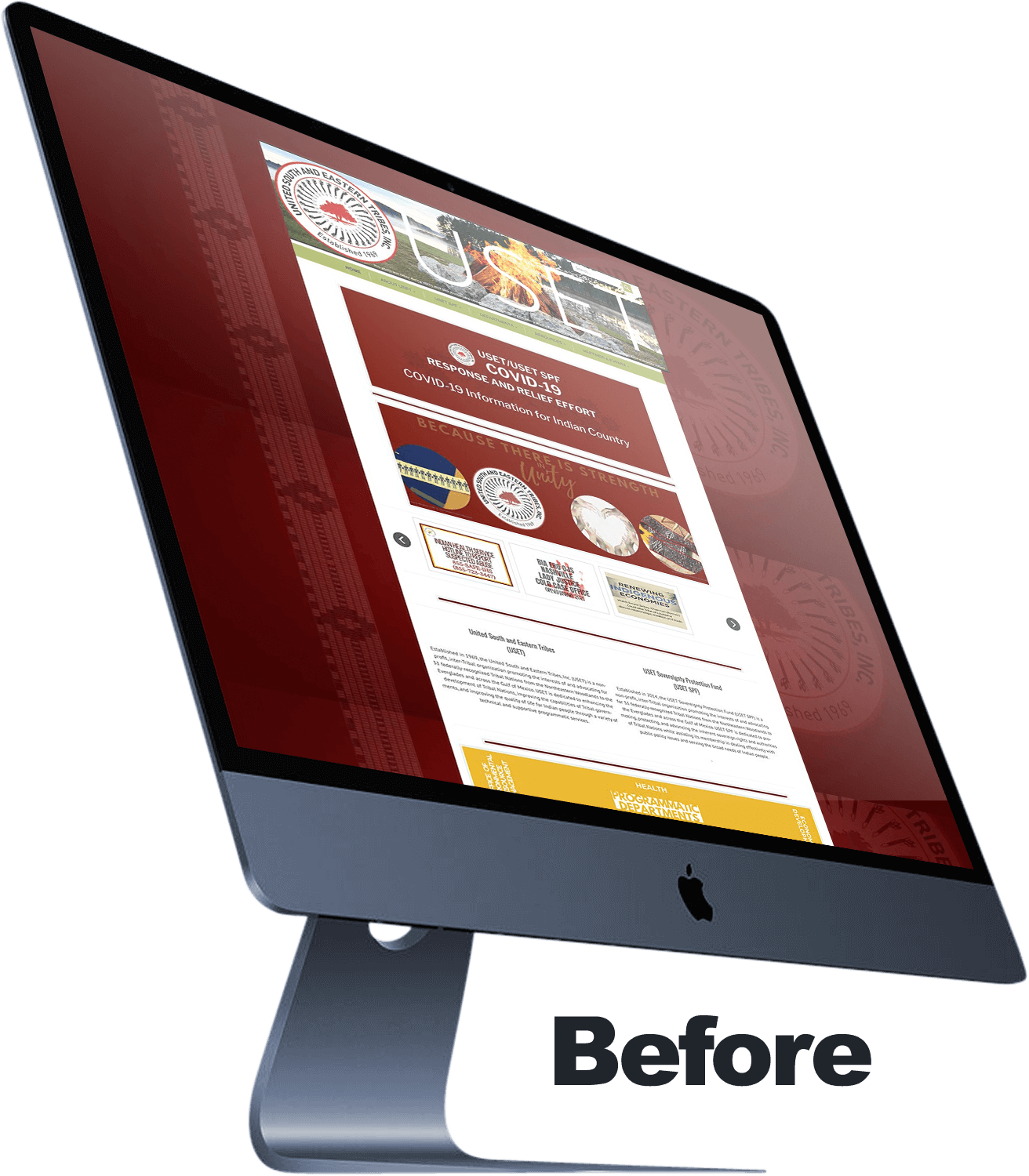 how a site looked before nashville web designers worked hard on redesigning
