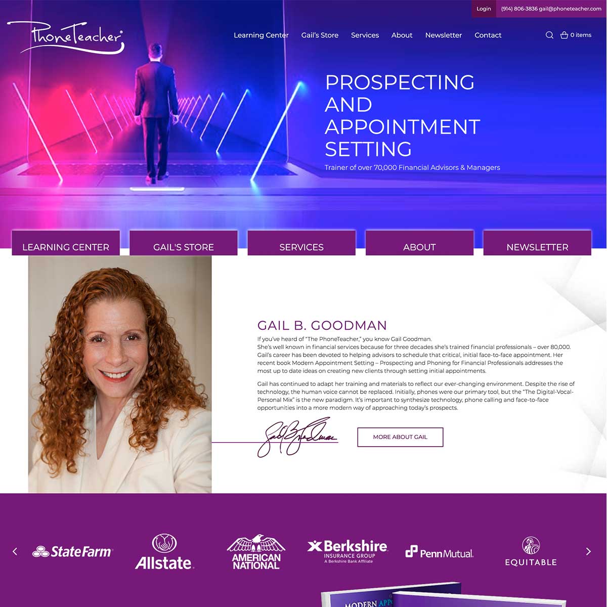 phone teacher website after jlb web designers worked together to recreate it in brentwood