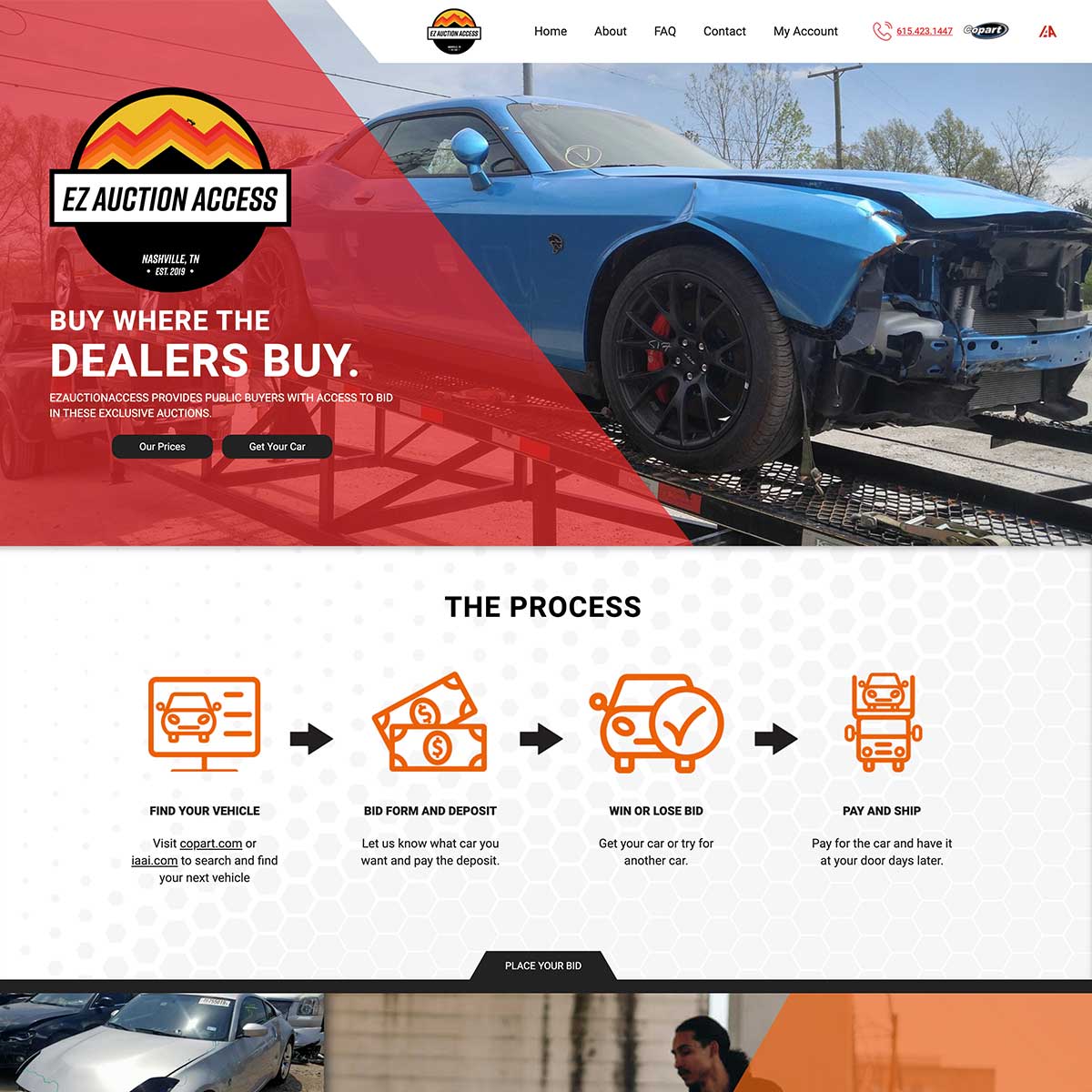 tg motors website after jlb web designers worked together to recreate it in brentwood
