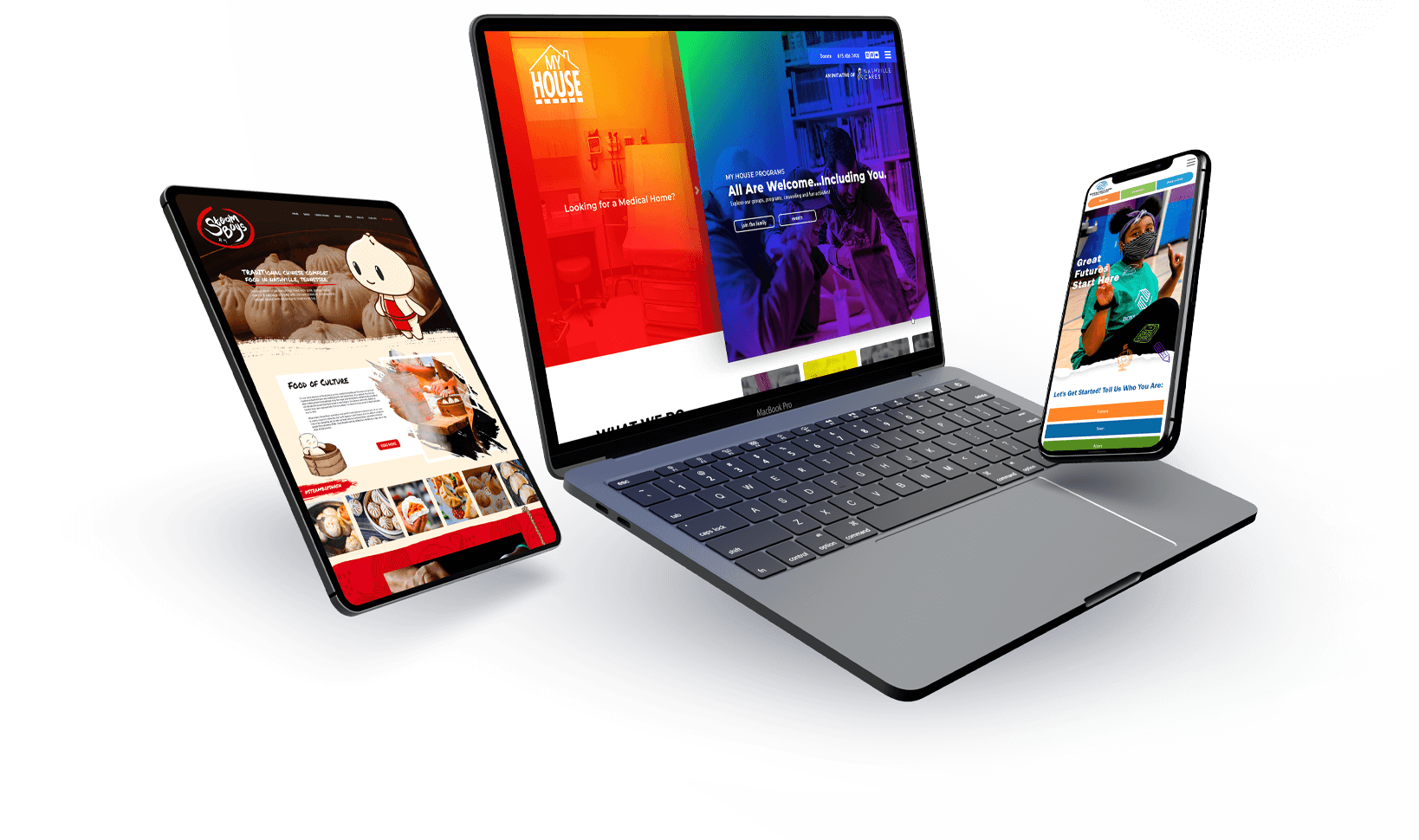 web design images on laptop and mobile devices by JLB a Web Design Agency Located in Nashville