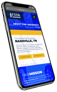 Mobile web design mockup on phone by Franklin's Best Web Design and Digital Marketing Agency JLB.