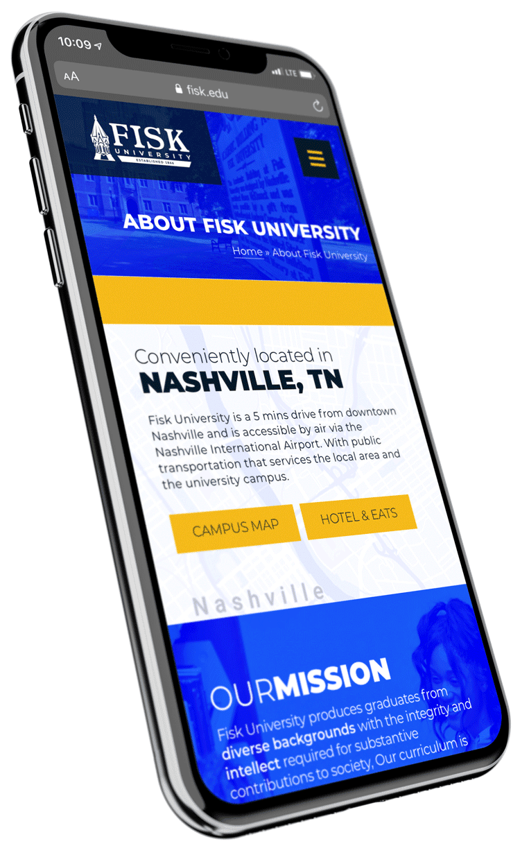 Mobile web design mockup on phone by Franklin's Best Web Design and Digital Marketing Agency JLB.