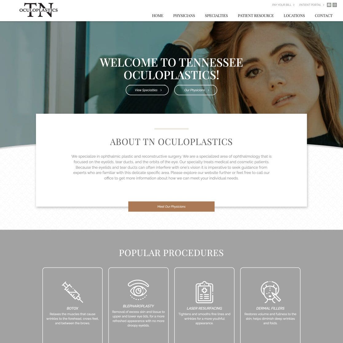 Nashville Web Design by JLB - TN Oculoplastics