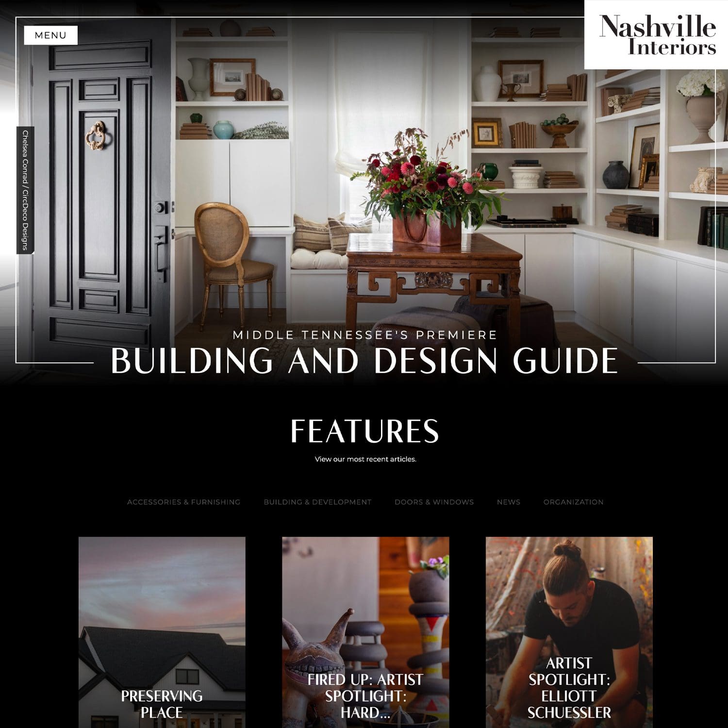 Nashville Interiors Web Design Screen Shot - JLB