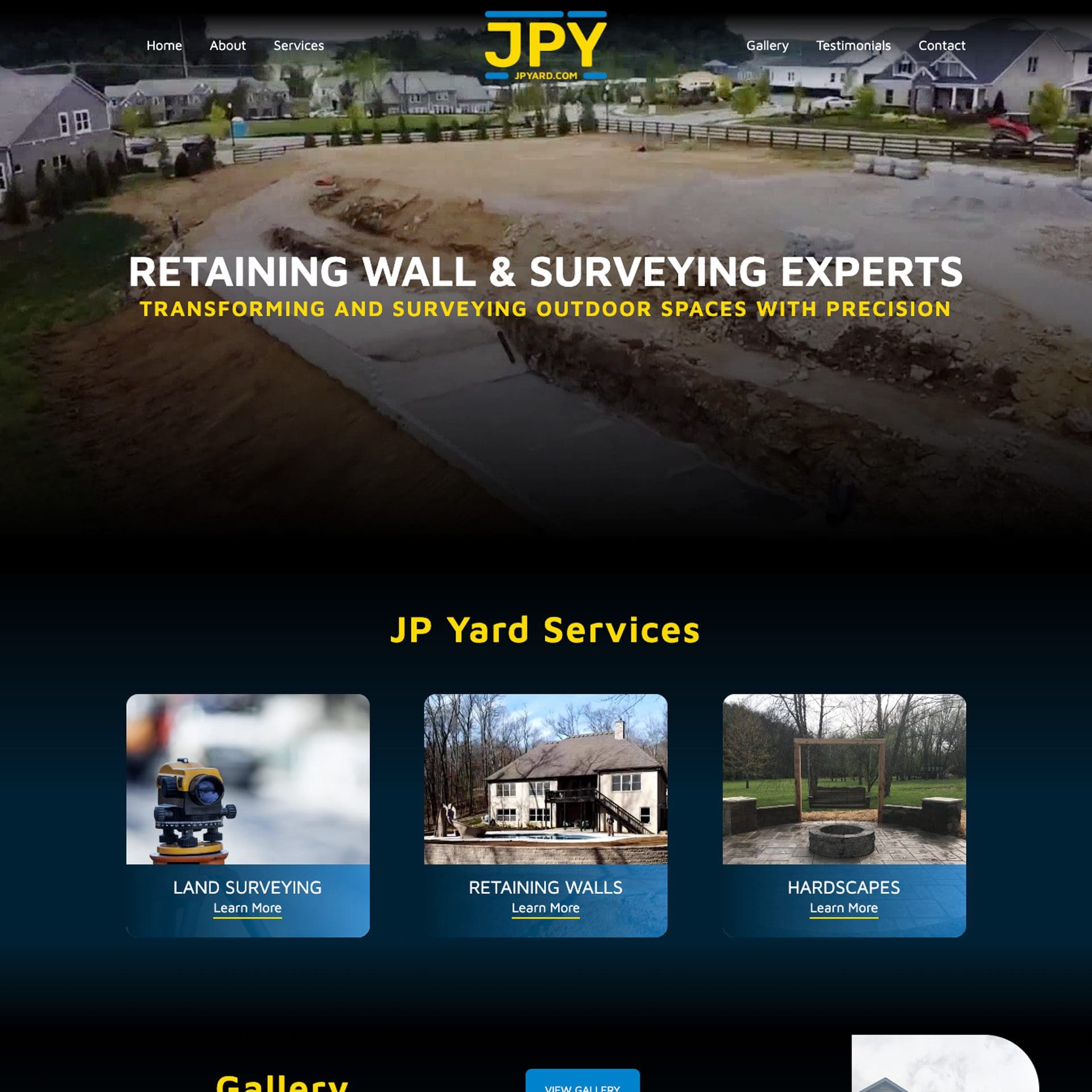 Nashville Web Design Inspo - JP Yard Homepage