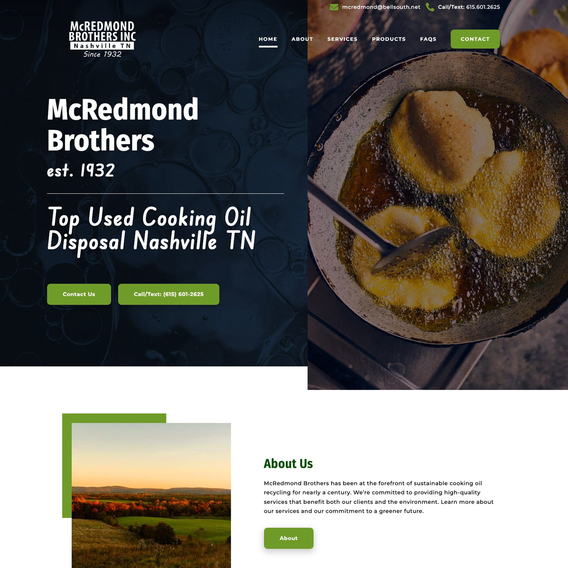 Nashville Web Design Inspo - McRedmond Brothers Inc Homepage