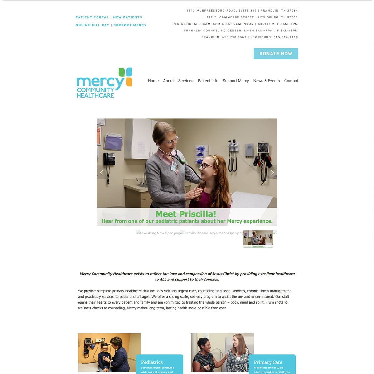 MERCY BEFORE | Nashville TN Website Design